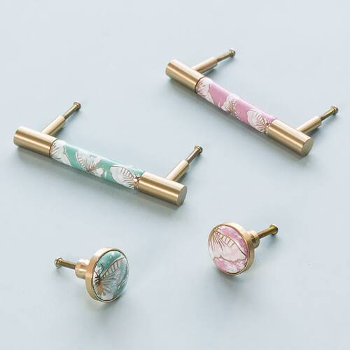 Nordic Creative American Gold Butterfly Ceramic Handle Drawe