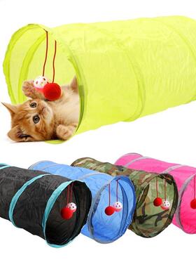 Funny Pet Cat Tunnel Foldable orage 7 Color Kitten Toys 2