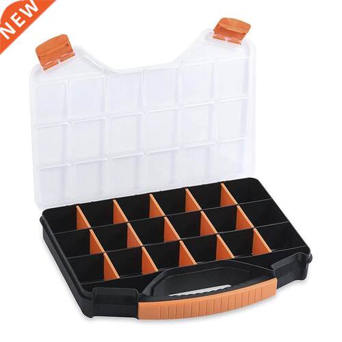 Storage Box with 18 Compartments-Small Hardware Storage Box-
