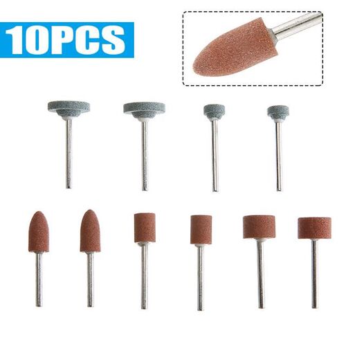 10Pcs/Set Abrasive Ceramic Stone Polishing Grinding Rotary D