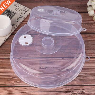 New 1pcs Plastic Microwave Food Cover Clear Lid Safe Vent Ki