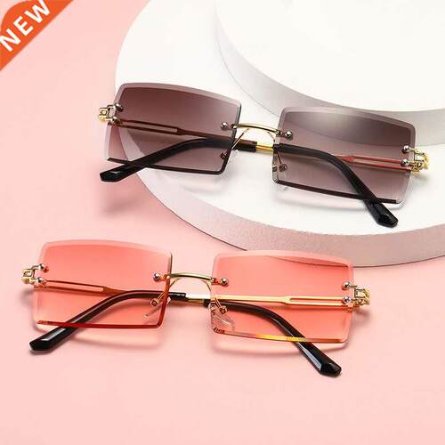 2022 Retro Sunglasses Women Brand Designer Fashion Rimless G
