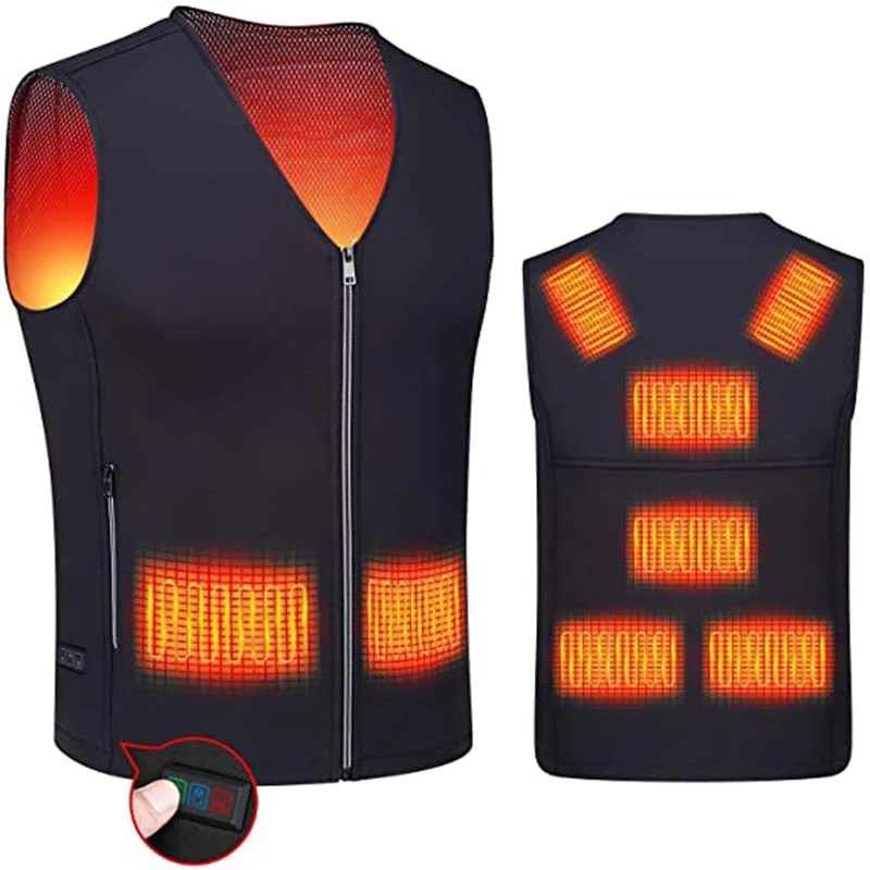 2021 Winter Warm Men's Heated Vest USB Electric heated J