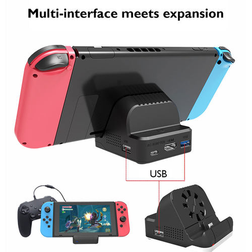 Game Console Fan Base USB C to HDMI Compatible Converter HDT