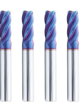 7XEA Durable 4 Flute HRC65 Milling Cutter Tungsten Steel Coa