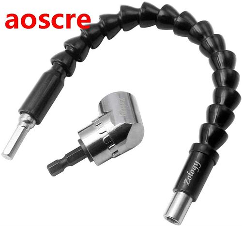 Right 105 degree Angle Drill and Flexible Shaft Bit Kit Exte