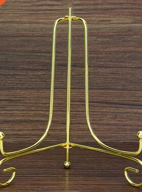 Iron Display Stand Gold Iron Easel Plate Display Photo Holde