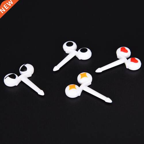 10pcs/pack Cute Eyes Fruit Fork Plastic Fruit Pick Kids Bent