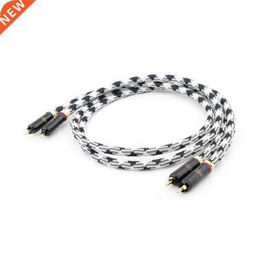 Pair ST-48B Hi-end OCC Silver Plated RCA Interconnect Cable