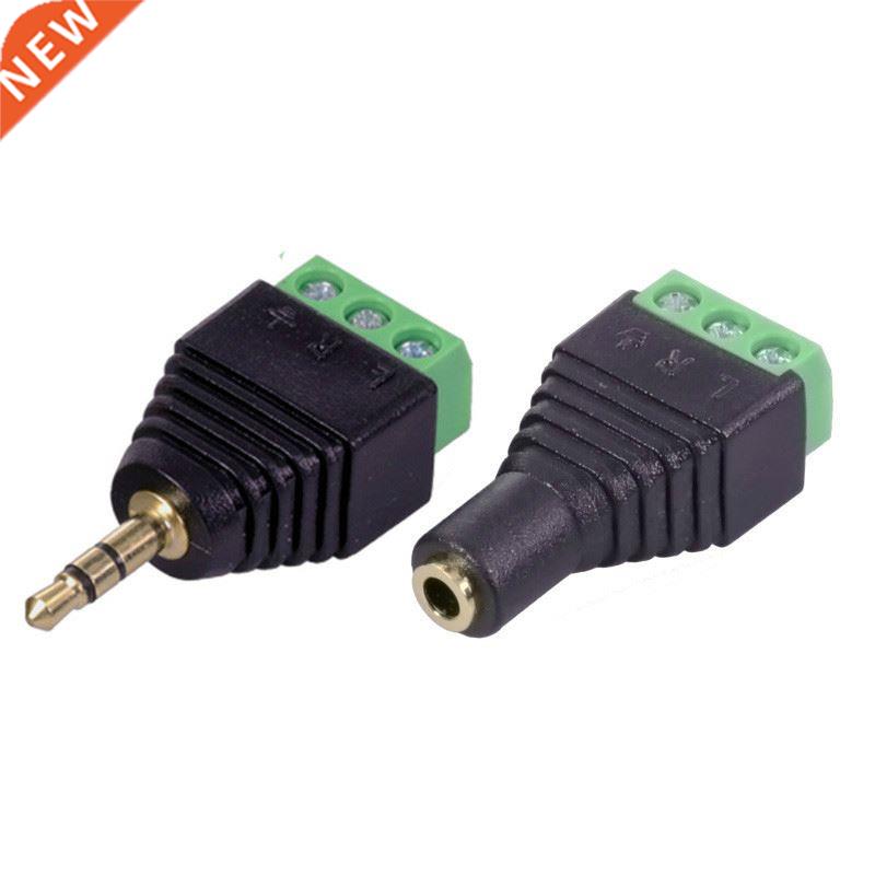 10PCS CCTV Phono Plug Jack  Poles .5mm Male / Female To