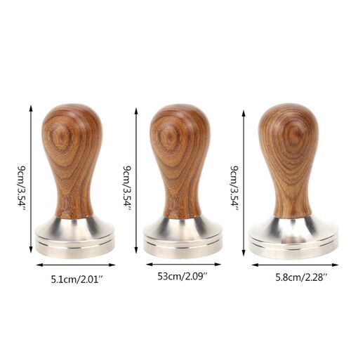304 Stainless Steel Base Coffee Powder Hammer Wooden Handle