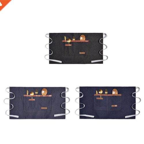 Waitress Aprons Half Jeans Apron Chef Cooking Pocket Dirtpro