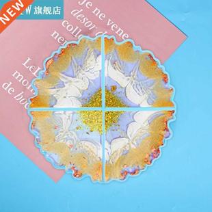 Agate Coaster Epoxy Resin Mold Irregular Wavy Cup Mat Silico