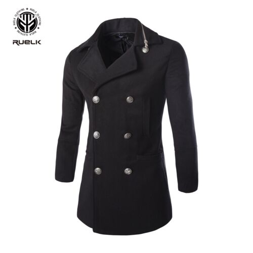RUELK New Woolen Coat 2021 Autumn and Winter Fashion Classic
