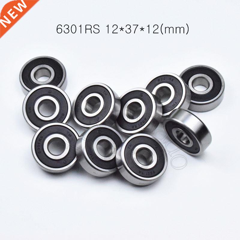 10pcs 6301RS 12*37*12(mm) chrome steel rubber Sealed High s