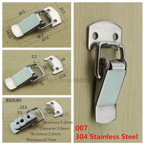 1pcs Iron Plated Nickel/304 Stainless Steel Hasp Fastener, T