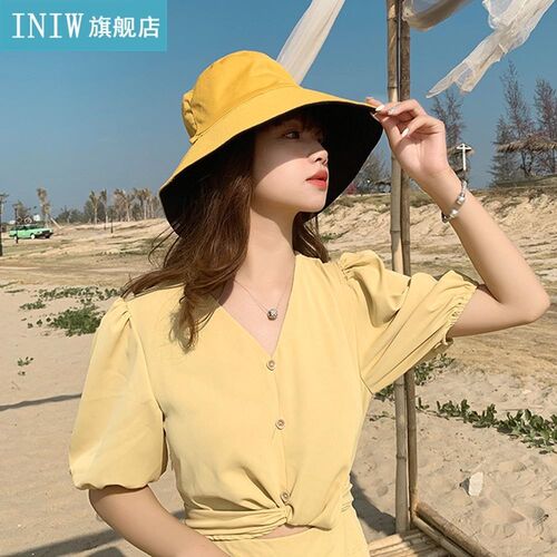 2021 Cotton Double-Sided Bucket Hat Foldable With Windproof