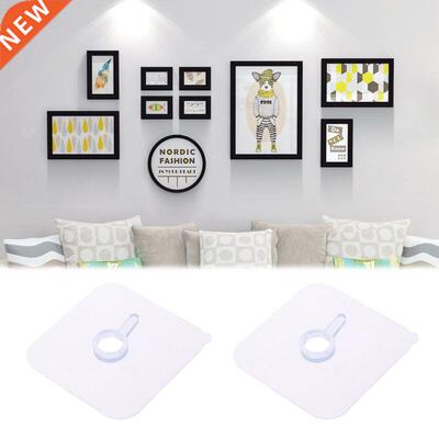 2pcs Seamless Strong Self Adhesive Hook Holder Wall Hanger H