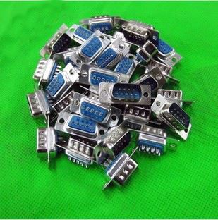 20PCS/lot Brand NEW D-Sub 9 PIN Female Solder Connector for