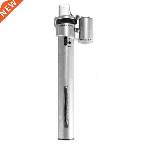 Mini 100X Gem Jewelry 2 LED Light Microscope Loupe Magnifier