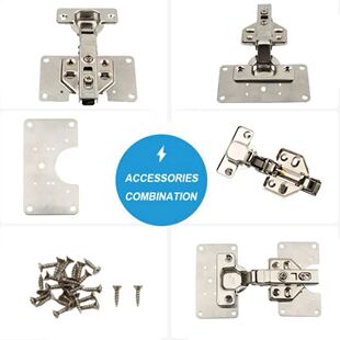 Repair Kitche Stainless Hinge With Screws Plate Steel Fixing