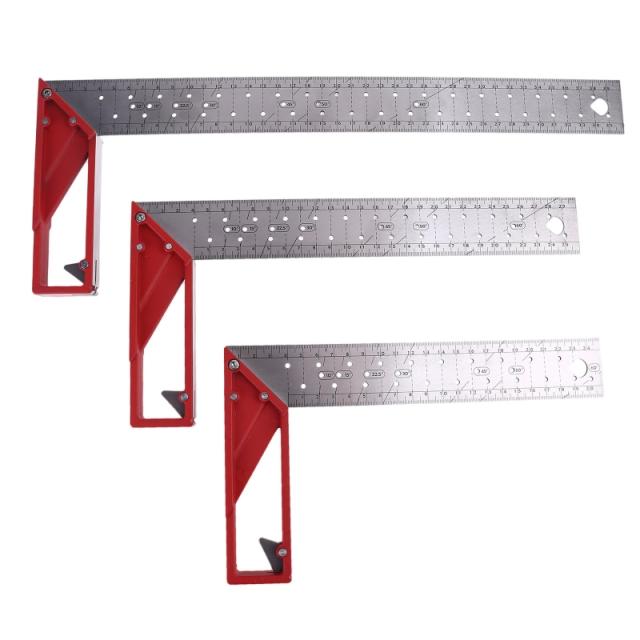 45/90 Degree Triangle Square Ruler 0cm Stainless Steel Righ