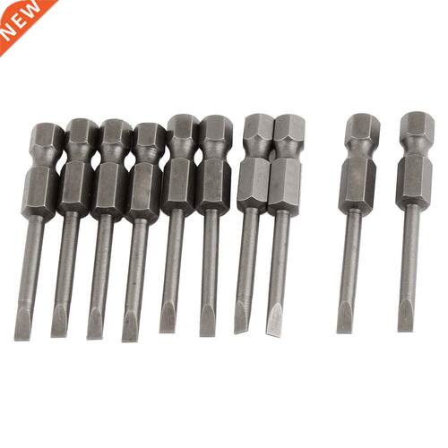5cm Length mm Bit 0.24inch Hex Shank Slotted Bits 10 Pcs