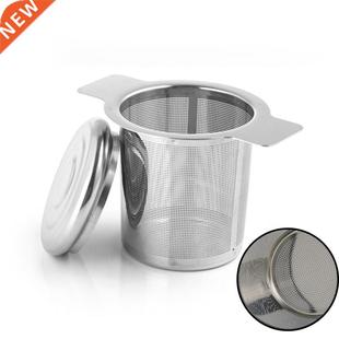 Double Handles Tea Infuser With Lid ainless eel Fine Mes