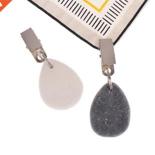Teardrop Stone Tablecloth Weights Stainless Steel Metal Hold