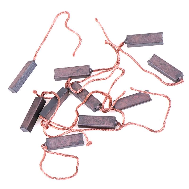 10Pcs Carbon Brushes Wire Leads Generator Generic Electric M
