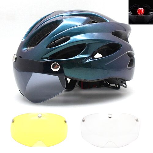 Racing Road Mountain Cycling Helmet Removable with Goggles&