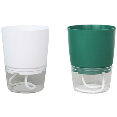 2X Auto Irrigate Flower Pot Vase Automatic Watering Planter