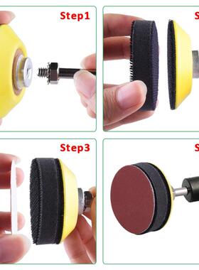 202 Pcs 2 Inch Sanding Discs with 1 pc 1/4 Inch Shank Backin