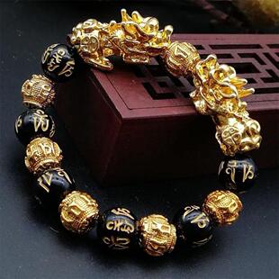 New Arrival Golden PIXIU Bracelet for Women Men Beads Coupl