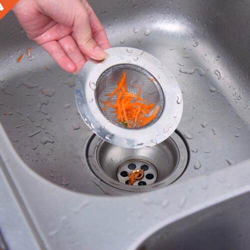 1 PCS Stainless Steel Sink Strainer Bathtub Hair Catcher Sto