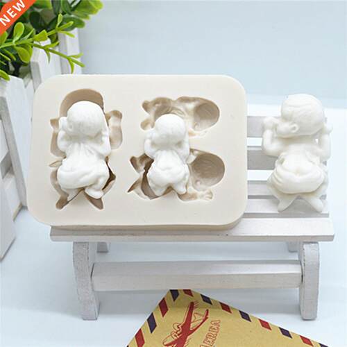 3D Baby Cake Mold Sleep Silicone Molds Chocolate Candy Molds