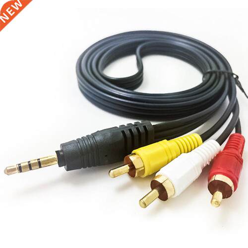 3.5mm Jack To 3 RCA Male Audio Video AV Cable AUX Stereo Cor