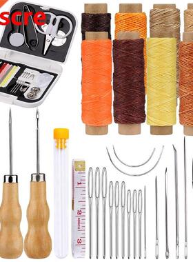 Multifunction Leather Sewing Kit With Waxed Thread And Awl