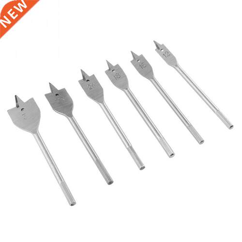 6Pcs/lot Wood Flat Hole Drill Bit 12/16/18/20/25/35mm Hole S