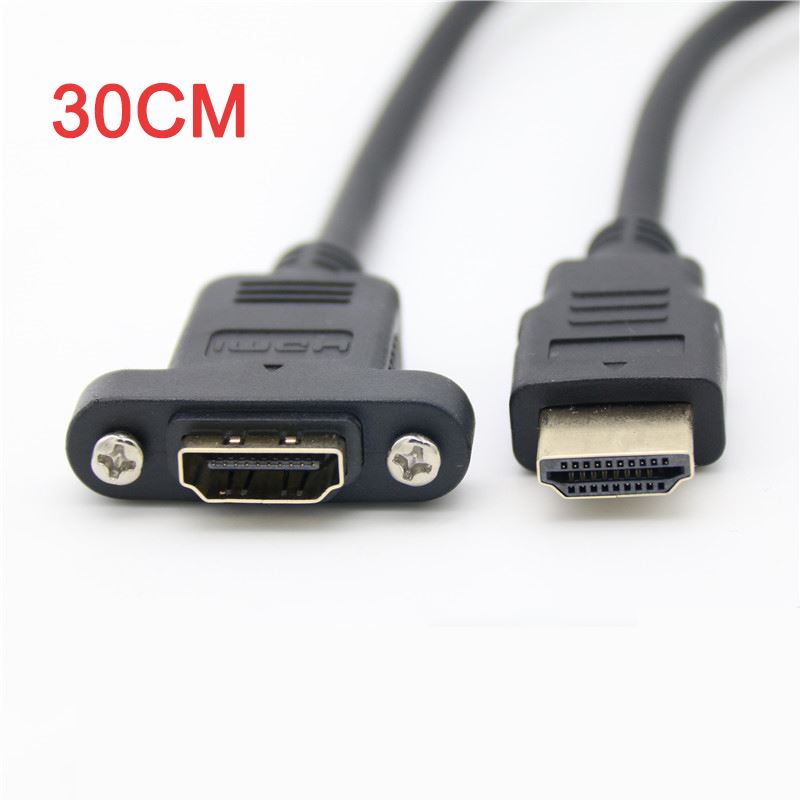Male To Female Extension Connector Gold Plated HDMI 1.4 Scre