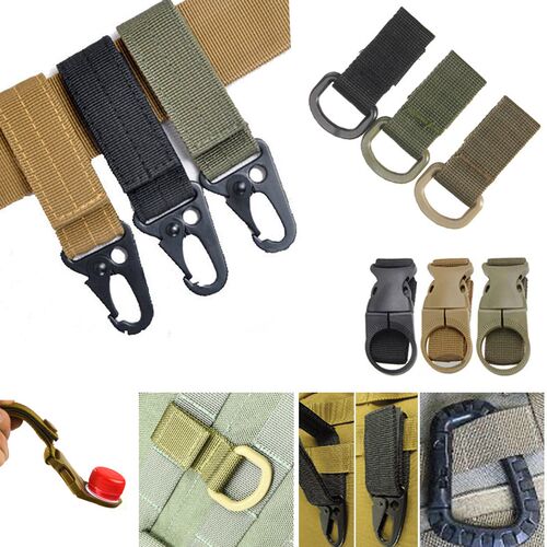 Molle webbing attach belt clip outdoor backpack strap clasp