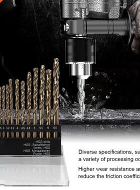 13Pcs Twisted Drill Bit High Speed Steel HSS-CO Straight Han