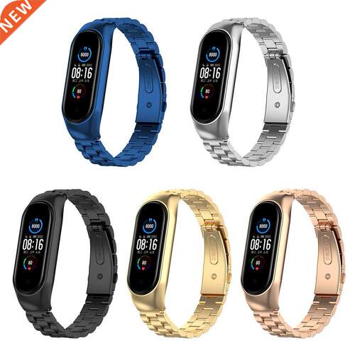 Metal Strap for Xiaomi Mi Band 6 5 Wrist Band Bracelet Stain