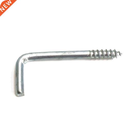 50x Zinc Plated L Shape Right Angle Screw-in Dress Cup Hooks