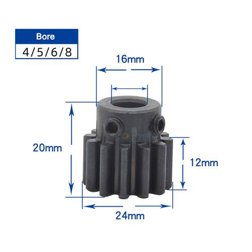 1PCS 1.5 Modulus 14 Teeth Convex Gear Motor Metal Spur Gear