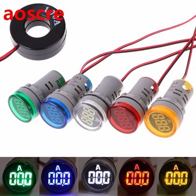 AC220V 22mm Digital Ammeter 0-100A Current Monitor Meter Sig