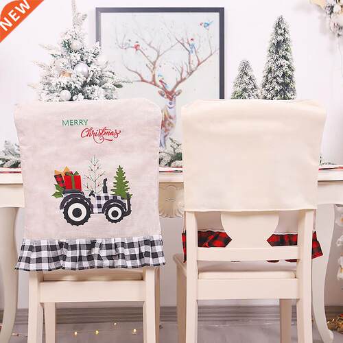 New Chrimas Santa Claus Chair Cover Home Dining Chair Cove