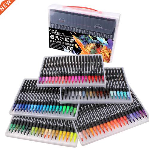 Felt-tip Pens Dual Tips 48/60/72/100 Art Marker Water Based