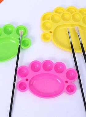 Portable 16-grid Colrful Paint Palette Tray Colored Footprin