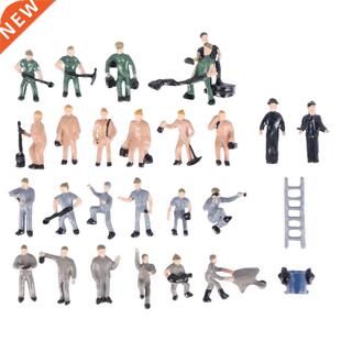 25pcs 1:87 Figurines Painted Figures Miniatures of Railway W